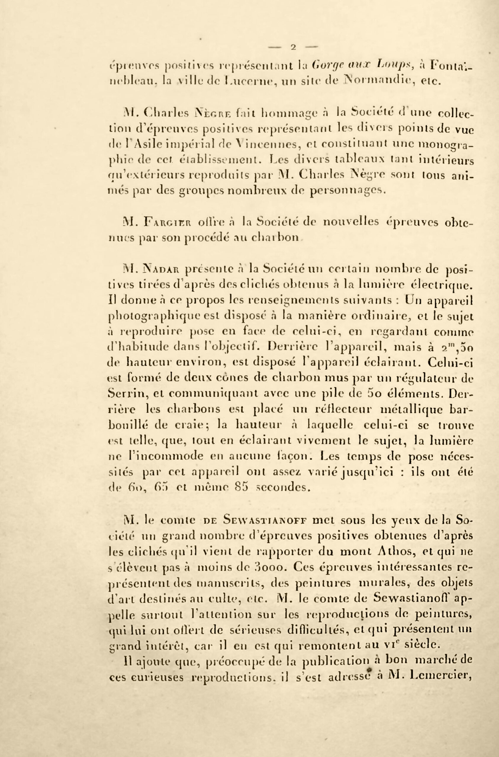Bulletin de la Société Française de Photographie. Pag. 02. Paris. 1861. FBS Foundation.